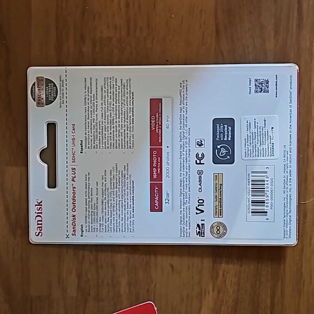 SANDISK Outdoor plus 32 GB x 2 cards - Picture 3 of 5